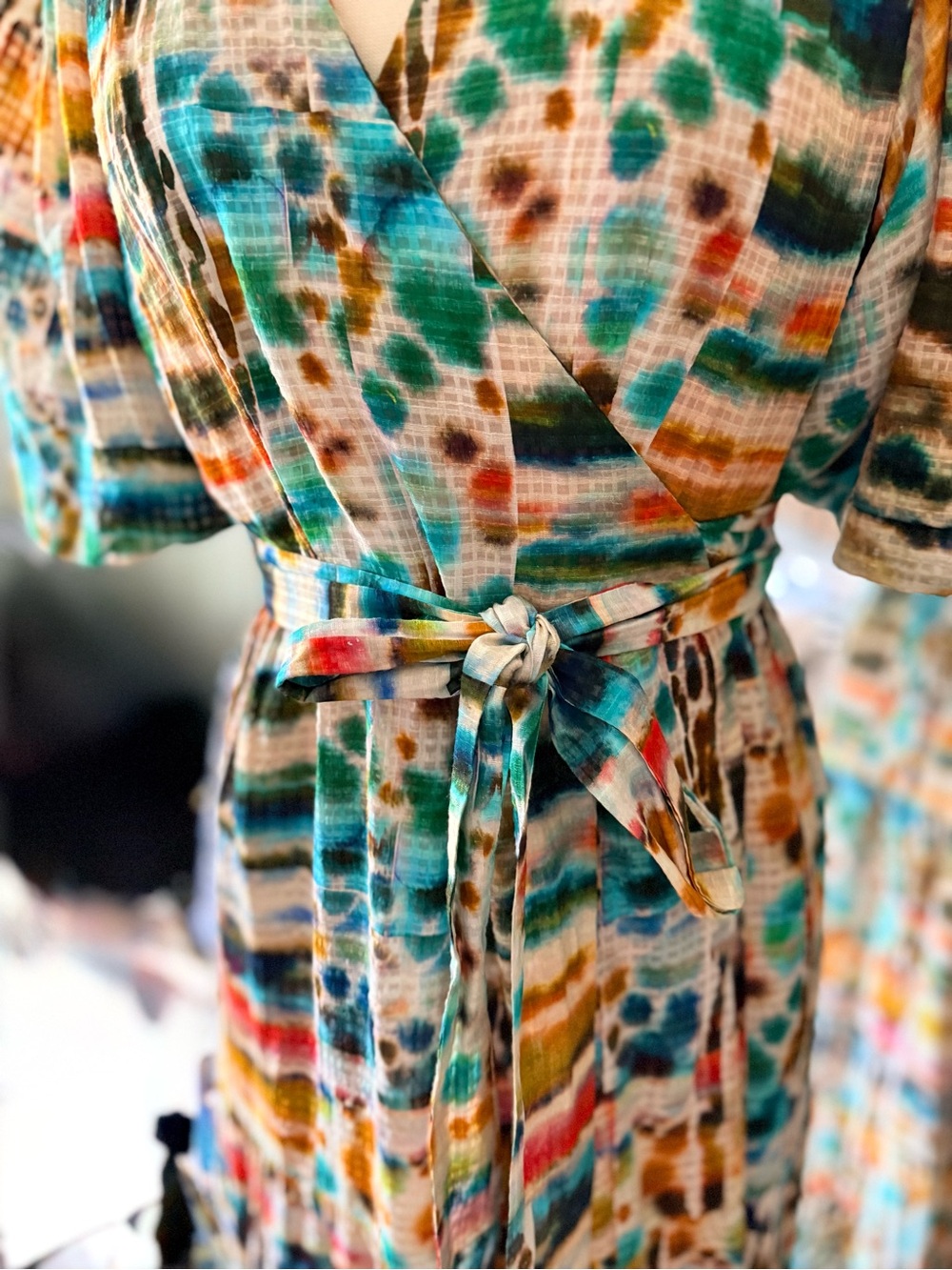Marie Oliver Multicolor Lined Wrap Maxi Dress - Picture 2 of 6